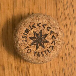 Brand New Hand Crafted Magnet Created from Champagne Cork Featuring a Star